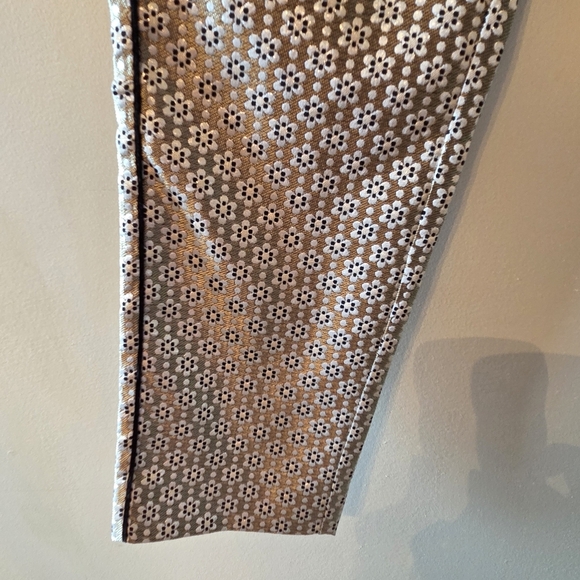 Maje Women's Floral Print Straight Jacquard Metallic Trousers Pants Size EU 34 - Picture 10 of 16